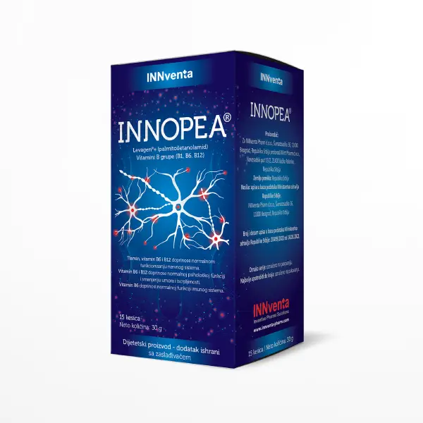 INNOPEA® je dodatak ishrani sa palmitoiletanolamidom i vitaminima B koji pomaže u smanjenju bola, upale, umora i podržava zdravlje nervnog sistema.