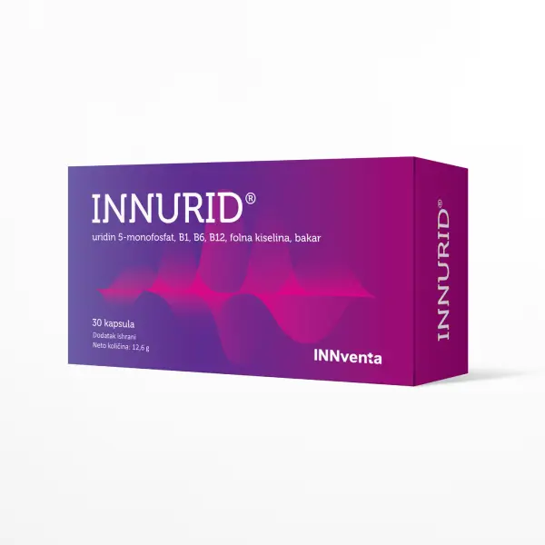 INNURID® je dodatak ishrani sa uridin-5-monofosfatom i vitaminima B koji pomaže u regeneraciji perifernih nerava, smanjenju bola i bržem oporavku.